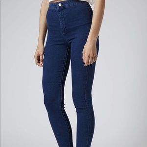 topshop dark wash skinny jeans